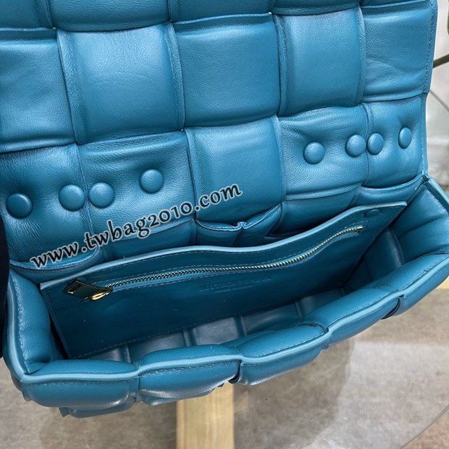 Bottega veneta高端女包 96008野鴨綠 寶緹嘉新款枕頭鏈條包 BV經典款單肩斜挎手提女包  gxz1231